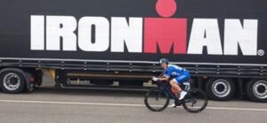 Cyclist at Ironman race